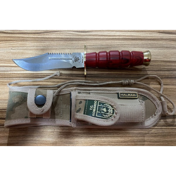 Halmak  Bordo 25cm avcı bıçağı Outdoor Knife 