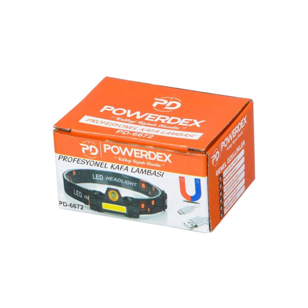 Powerdex Pd-6672 Ledli Şarjlı Kafa Lambası
