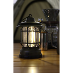 Nostaljik Ledli Lamba Kamp Lambası pilli beyaz Işıklı lamba siyah